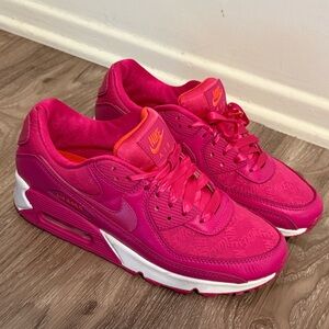 Nike Women's Fuchsia and Orange Sneakers